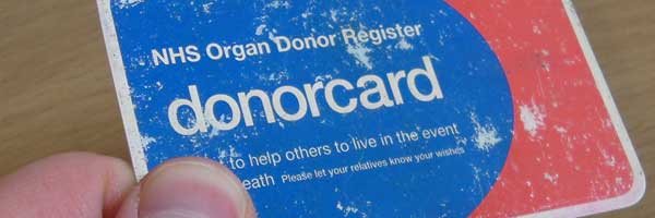 My organ donor card.